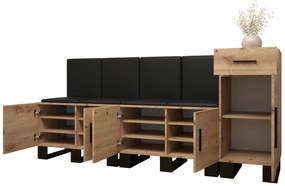 Előszobabútor Amanda 17 (artisan tölgy + rózsaszín). 1086002