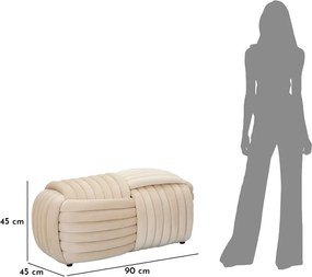 Krémszínű bársony pad Softy – Mauro Ferretti