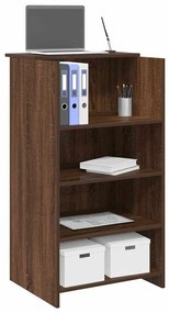 recepciós pult barna tölgy 55x50x103,5 cm szerelt fa