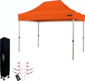 Ollós sátor 2×3 m alumíniumból, falak nélkül | Gyors felállítás és masszív, könnyű váz - 3 oldalfal nélkül - Narancs