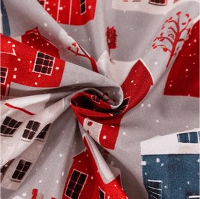 Mikroszálas lepedő WINTER COTTAGE szürke 180x200 cm