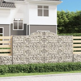 Íves horganyzott vas gabion kosár 300 x 50 x 160/180 cm