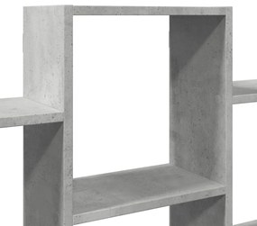 betonszürke szerelt fa fali polc 159 x 18 x 66 cm