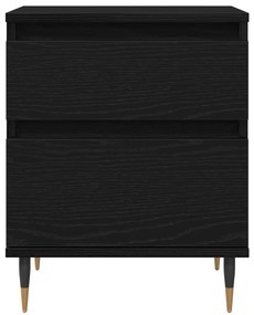 Éjjeli szekrények 2db Fekete tölgy 40x35x50 cm Szerelt fa