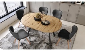 Étkezőasztal ARTUR artisan tölgy/fekete