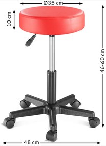 Casaria® Sámli kerekeken - piros
