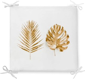 Golden Leaves pamutkeverék székpárna, 42 x 42 cm - Minimalist Cushion Covers