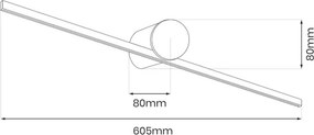LED fürdőszobai tükörvilágítás ARTIST LED/9W/230V 60 cm IP44 fényes króm