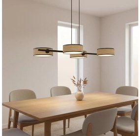 DRUMZ kábeles csillár 4xE14/10W/230V bézs