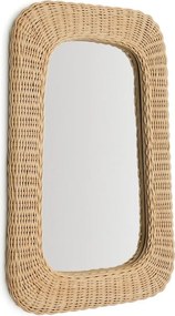 Fali tükör rattan kerettel 38x59 cm Zilna – Kave Home