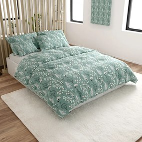 Pamut ágynemű WILD FLOWERS mentás Ágyneműhuzat mérete: 70 x 90 cm | 140 x 220 cm