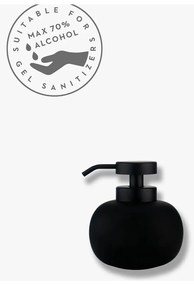 Fekete kerámia szappanadagoló 200 ml Lotus – Mette Ditmer Denmark