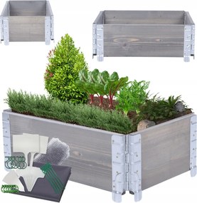 Magasított lépcsőzetes ágyás állítható impregnáló herbárium 20x60x40