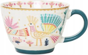 Gillian Summer bögre páva mintával és arany szegéllyel 0,4 l Homla