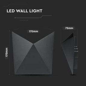 LED Kültéri fali lámpa LED/5W/230V 3000K IP65 fekete