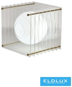 UNIVERSO Fali lámpa 1xG9 Max.10w IP20 Arany/Fehér 200x200x200mm