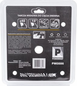 Fűrészkorong 190x30 40z TDD-190x30x40Z