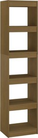 vidaXL mézbarna tömör fenyőfa könyvszekrény/térelválasztó 40x30x167,5cm