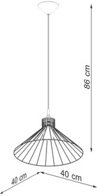 Sollux SL.1186 - Csillár zsinóron EDA 1xE27/15W/230V fekete