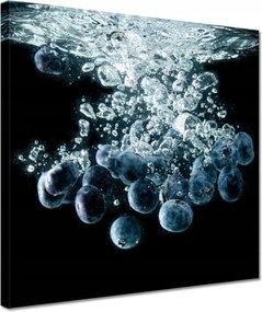 Vászonkép 30x30 Áfonya a vízbe esik