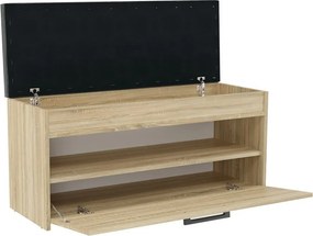 Aldabra Parma cipőtároló pad, 100x49x35 cm, sonoma