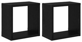 Fali Polcok Fekete Tölgy MDF 26 x 15 x 26 cm Fali Polcok