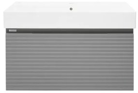 Naturel Savona Fürdőszobaszekrény mosdóval 78x43x44,8 cm szürke matt SAVONA80GMSAT