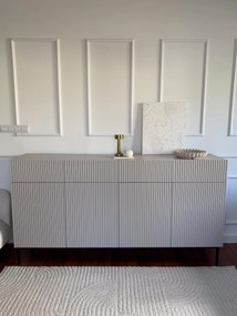 Nicole komód 200 cm - kasmír / fekete lábak