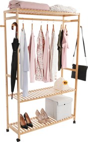 Szekrény szervező, természetes bambusz, MELAR