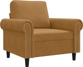 vidaXL barna bársony kanapéfotel 60 cm