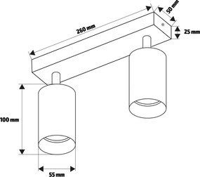 Brilagi - LED RGBW fényerőszabályozható spotlámpa SELE MODERN 2xGU10/6,5W/230V Wi-Fi fehér
