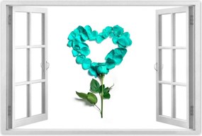 Poszter 60x40 Türkiz rózsa