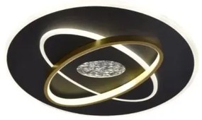 LED Dimmelhető mennyezeti lámpa LED/80W/230V fekete + távirányítás