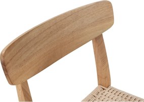 Natúr színű kaucsukfa étkezőszék szett 2 db-os Biel – MOME