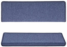 15 db kék lépcsőszőnyeg, téglalap alakú széllel, 65 x 21 x 4 cm
