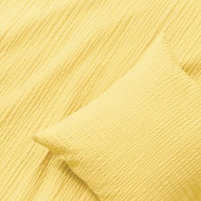 Goldea krepp párnahuzat - sárga 40 x 40 cm