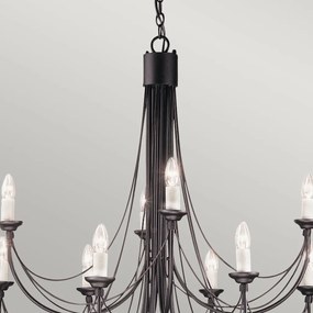 Elstead Lighting CARISBROOKE CB12-BLACK Csillár 12x60W/E14