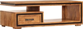 vidaXL tömör akácfa dohányzóasztal 100 x 45 x 33 cm