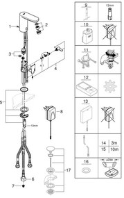 GROHE 36324001 - Infravörös elektronikus mosdócsaptelep EUROSMART COSMOPOLITAN E, króm