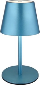 Globo 58488BL-LED VANNIE, fényerőszabályozható érintésvezérelt tölthető kültéri asztali lámpa 3W/5V IP54 1800mAh kék