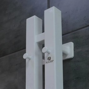 Elektromos törölközőszárító termosztáttal SILOUETTE 200 W/230 V, 150,6 cm, IP44, fehér, jobb oldali