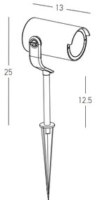 Zambelis E284 - Kültéri lámpa 1xGU10/20W/230V IP65 barna