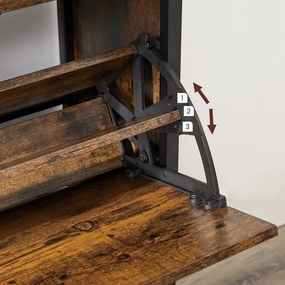 FIRA cipős szekrény barna/fekete