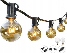 Kerti Füzér 25 Nagy Izzó Ingyenes Ajándékok Gyönyörű girland fényfüzér