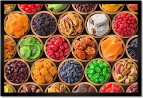 Poszterek keretben 60x40 Aszalt gyümölcsök tálakban