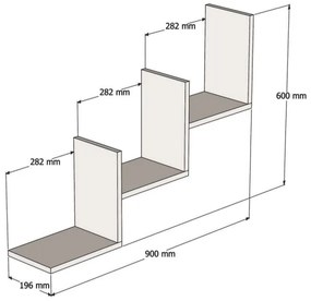 Fali polc MIST 60x90 cm bézs