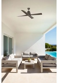 FARO 33490 - Mennyezeti ventilátor TYPHOON IP44 barna + távirányítás