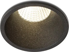 RENDL OWEN DIMM süllyesztett lámpa fekete 230V LED 7W 45° IP54 3000K - 1800K