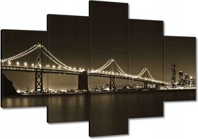 Festmények 120x80 Híd az éjszakában szépia