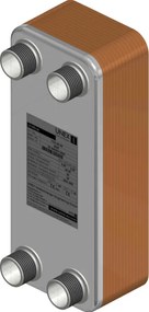 HEX PBF10H-50-5/4” forrasztott lemezes hőcserélő, hőszivattyús hűtésre, 7kW